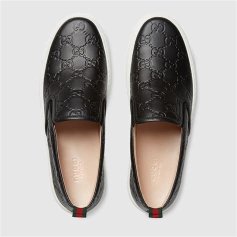 gucci signature slip on|gucci slip on shoes price.